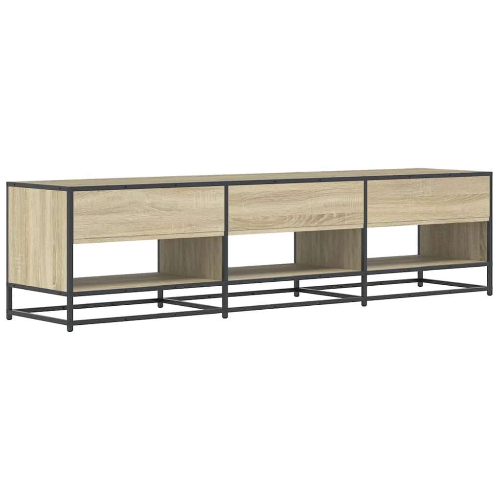 TV Stand in Sonoma Oak Finish 180 x 40 x 46 cm Engineered Wood