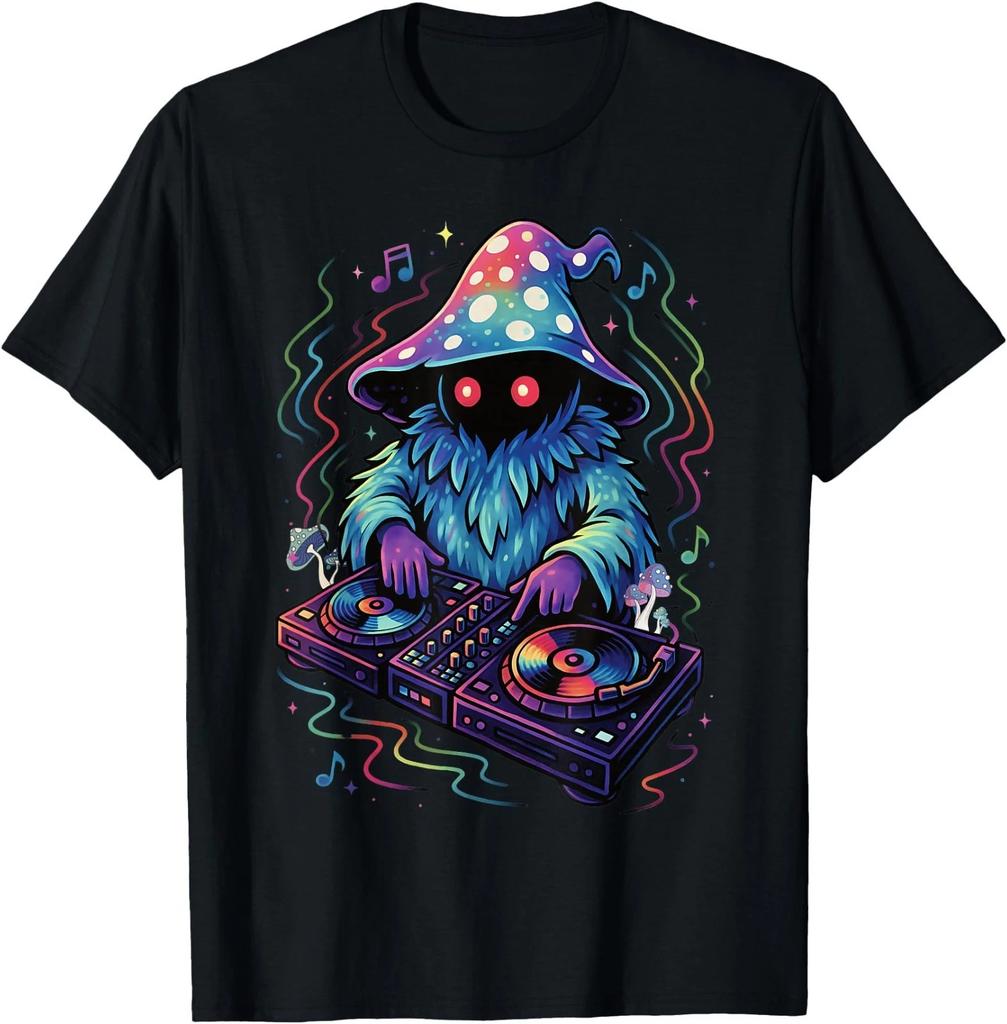EDM Рейв Наряды Фестиваль Электронная Музыка Графический Триповый DJ Футболка