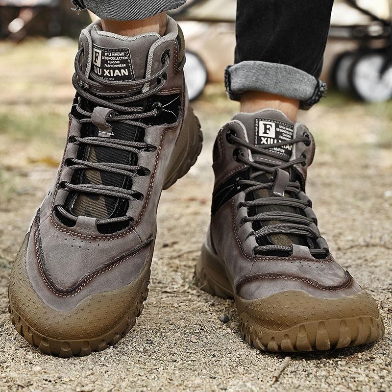 Мужские хлопковые ботинки с высоким берцем; повседневная уличная обувь; обувь для пешего туризма.