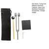 Aluminum Tuning Fork with Wooden Hanmmer Wrench Rag 128/256/512HZ Healing Instrument Tuning Fork Yoga Meditation Relaxation Accessories