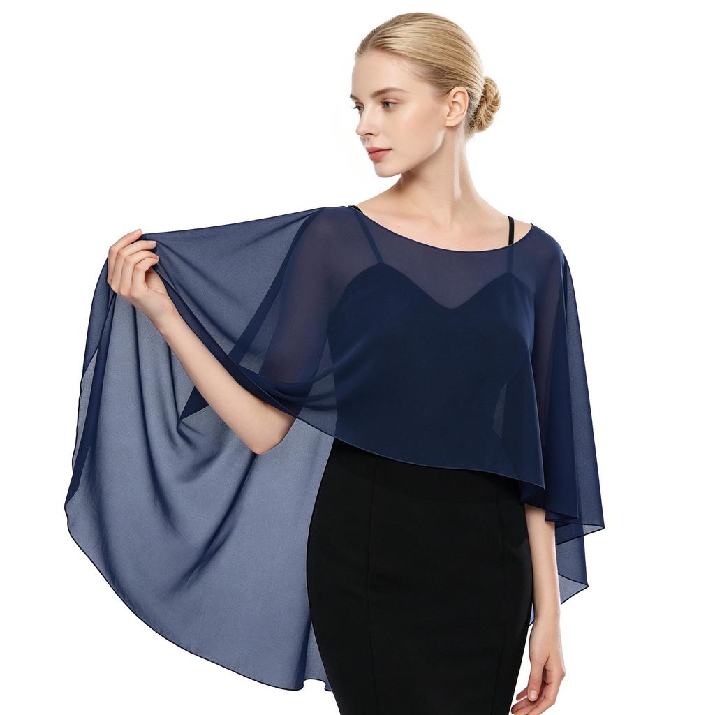 Chiffon Women's Sun Protection Cape Shawl Pullover
