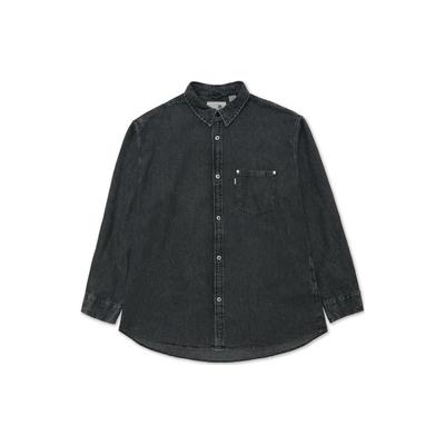 Рубашка Levis Solid Color Wash Single Button Casual с длинным рукавом Мужские рубашки Smoke-Gray A3404-0004