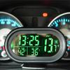 3 в 1 автомобильный вольтметр термометр с подсветкой ЖК-цифровые фосфоресцирующие часы 12 В/24 В автомобильные электронные аксессуары для салона автомобиля