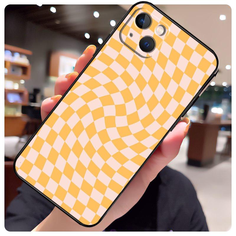 Check Orange Green Moss Twist Phone Case For Apple iPhone 17 Pro Max 17 Air 17Pro Silicone Soft Bumper Cover