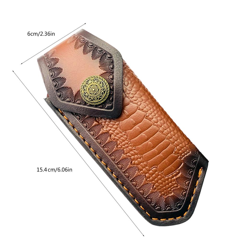 Многофункциональная кожаная сумка для хранения Практичные складные ножны для ножей Экономия места Чехол для хранения ножей для использования на открытом воздухе