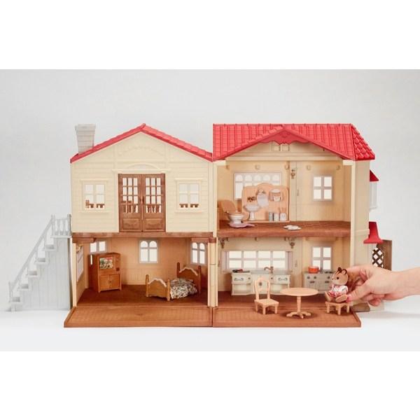 Двухэтажный дом Sylvanian Family Lighting Red Roof Рекомендуемый комплект мебели 28870, 1 предмет, популярные игрушки для корейских детей