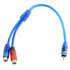 Портативный автомобильный Mp3 RCA Y-образный разветвитель 1 папа на 2 мамы Адаптер Кабель Шнур