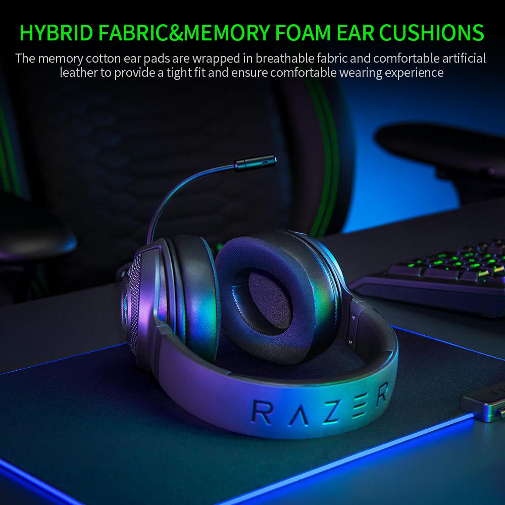 Игровая гарнитура Razer Kraken V3 X с проводом, 7.1 объемный звук, с драйвером TRIFORCE 40 мм, микрофон HYPERCLEAR Cardioid