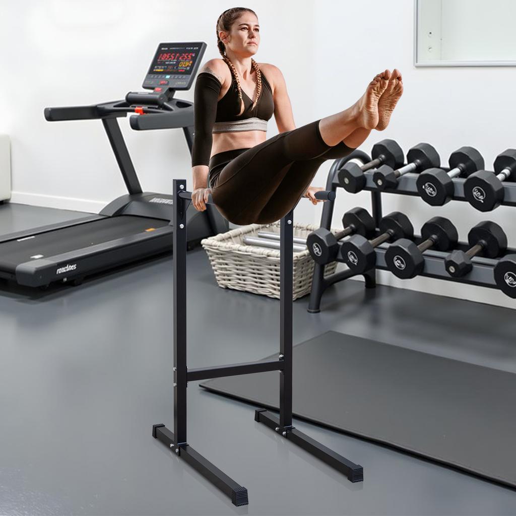 Heavy Duty Dip Bar Station Push Up Bar with Foam Handles for Home Gym, Multi-function Full Body Workout Equipment for Tricep Dips L-Sits