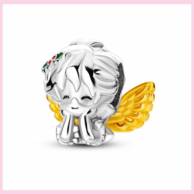 Новинка, подвески из стерлингового серебра 925 пробы для маленьких девочек, милые бусины для мальчиков, сделай сам, для оригинального браслета-подвески, модные украшения для женщин, подарок