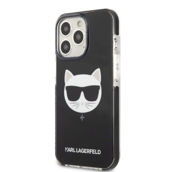 Etui do iPhone 13 Pro Karl Lagerfeld Choupette Head Czarne