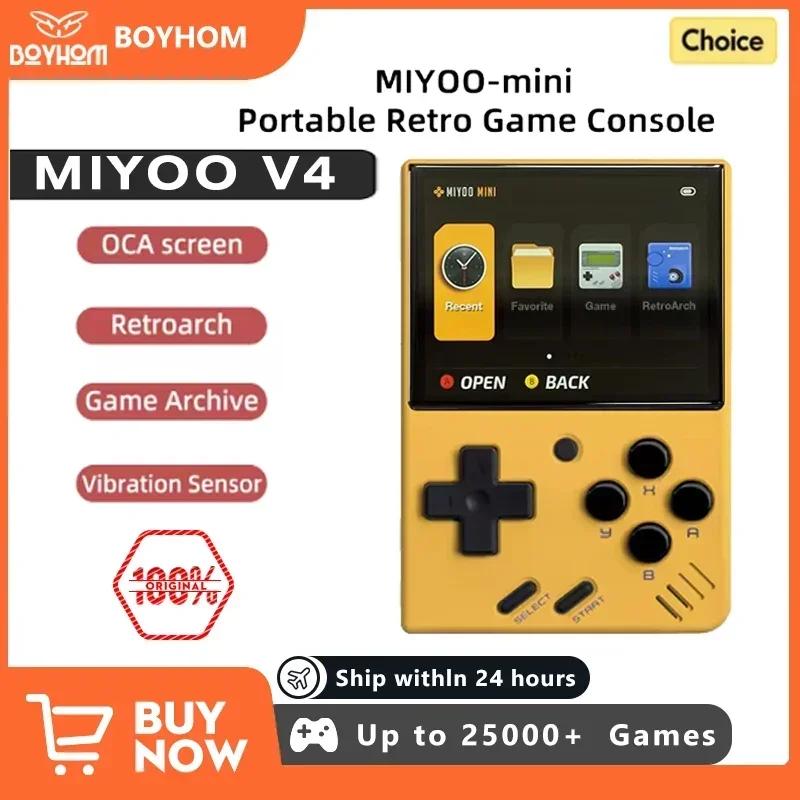 MIYOO MINI V4 Портативная ретро-ручная игровая консоль с экраном IPS 2,8 дюйма, игровые консоли на базе Linux, классические игровые подарки для мальчиков