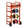 Wire Spool Rack, 11 Rods, Multi-Spool Wire Rack Dispenser, Cable Caddy with Wheels, Cable Holder with Storage Tray for Wiring Storage