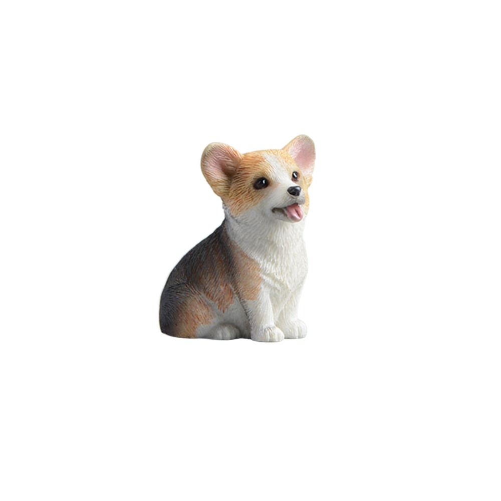 Children's Gift Mini Animal Dog Doll Simulation Dog Car Ornament Corgi Model Miniature Figurines