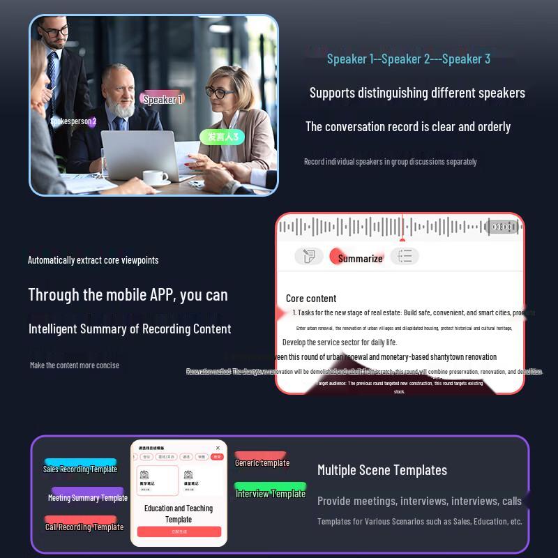 Newmine H5 Pro AI Voice Recorder with Transcription