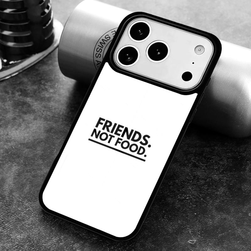 Друзья не Еда Веганская Цитата Чехол для Телефона для iPhone 17 16 15 Pro Max Air 14 13 12 11 Plus Ударопрочный Чехол