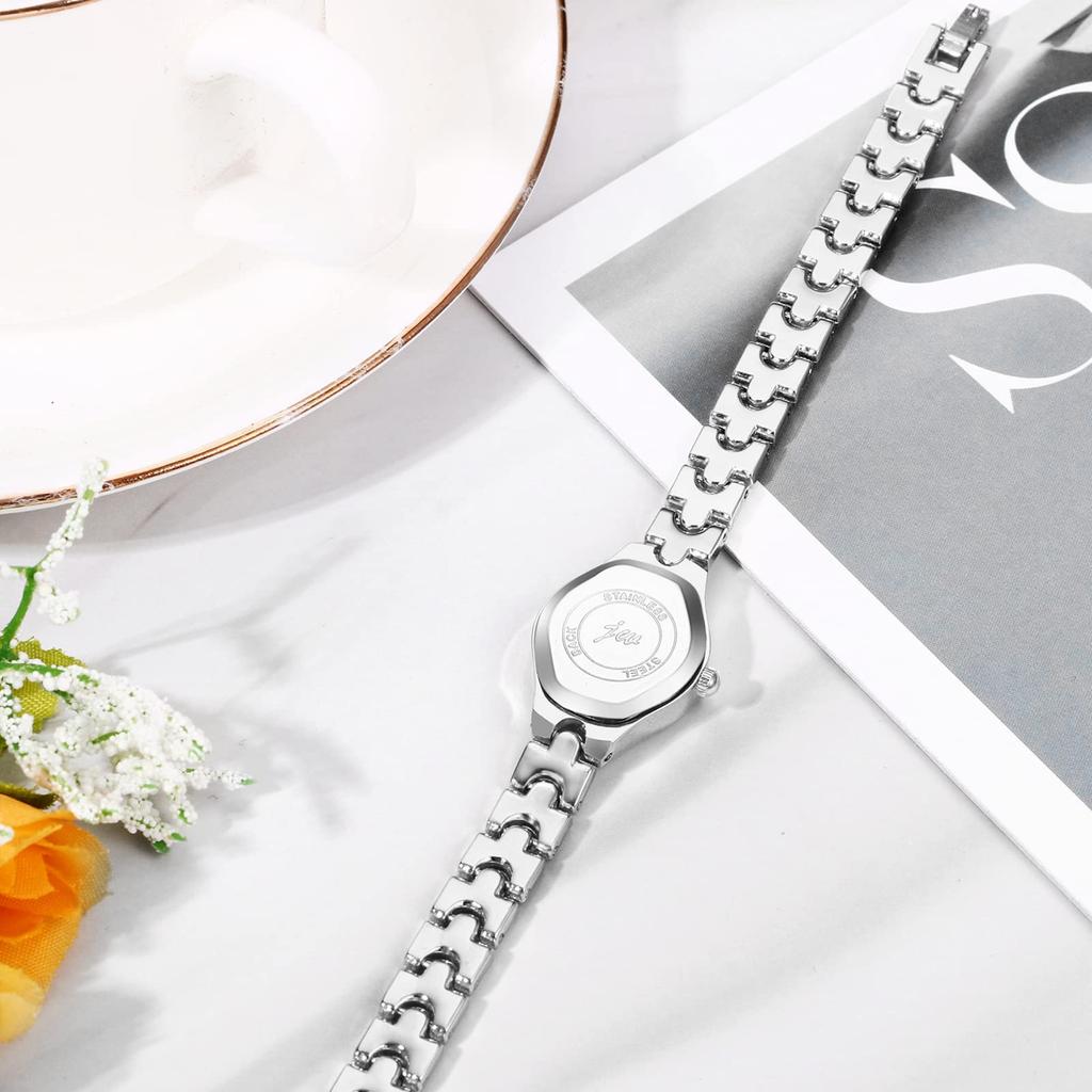 Bangle Watch Bracelet Popular Stylish Cute Analog Display Small Display Waterproof Quartz Ladies Watch Silver Birthday Anniversary Christmas Day Gift