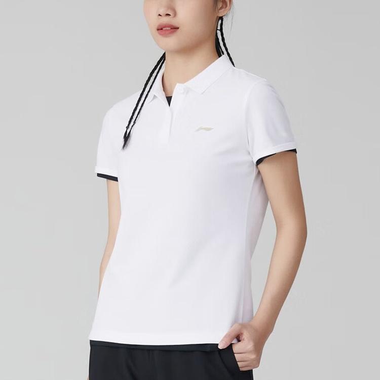 Li-Ning Футболка-поло Fitness Series однотонная, унисекс, топы белые APLT076-1