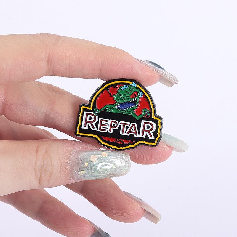 Эмалевые значки REPTAR PARK Заказные броши в виде динозавров из фильмов Значки на лацкан Одежда Животные Ювелирные изделия Подарок для друзей