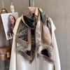 Autumn and Winter Fashionable Design Sense Versatile Printed Scarf Imitation Cashmere Fringed Scarf Women's Warm Thickened Scarf Shawl