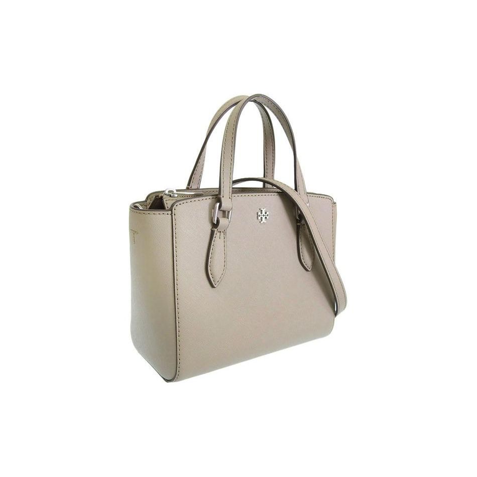 Tory Burch Emerson Minimalist Leather Tote Bag Women tote Gray 138366-083