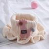 Knitted Scarf Cartoon Giraffe Ruffle Neck Girls Kids Warm Scarves Collar Circle Outdoor Winter Scarfs