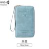 New Passport Folder Ticket Storage Document Bag Zipper Long Wallet Multifunctional Travel Passport Bag