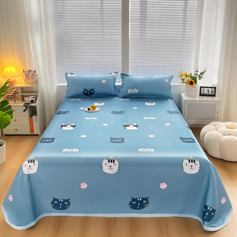 Охлаждающая плоская простыня с наволочкой, летние простыни, гладкое постельное белье, комплект постельного белья для дома, односпального размера или размера «queen-size», roupa de cama