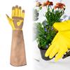 Long Gardening Gloves for Men and Women Leather Rose Pruning Gloves Breathable Durability with Thorn Proof Gauntlets