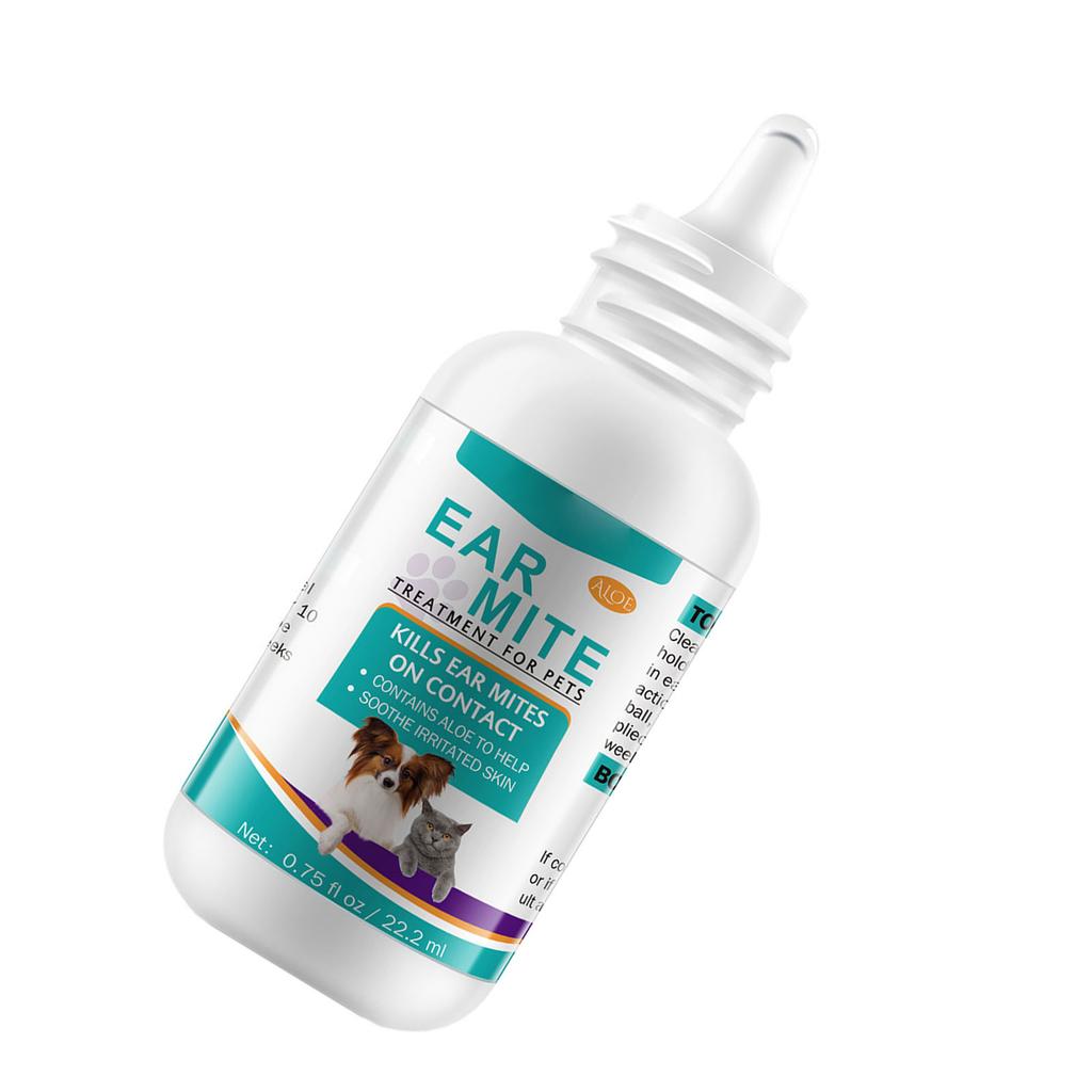 Очиститель для ушей кошек и собак Очиститель для ушей домашних животных от зуда и раздражения кожи Очиститель для ушей домашних животных