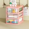 JOJAJU 1Pc Storage Box,Space-Saving Clear Drawer Organizer (2/3/4-Tier) Sort Office,Home,dormitory,Makeup, Pens, Jewelry