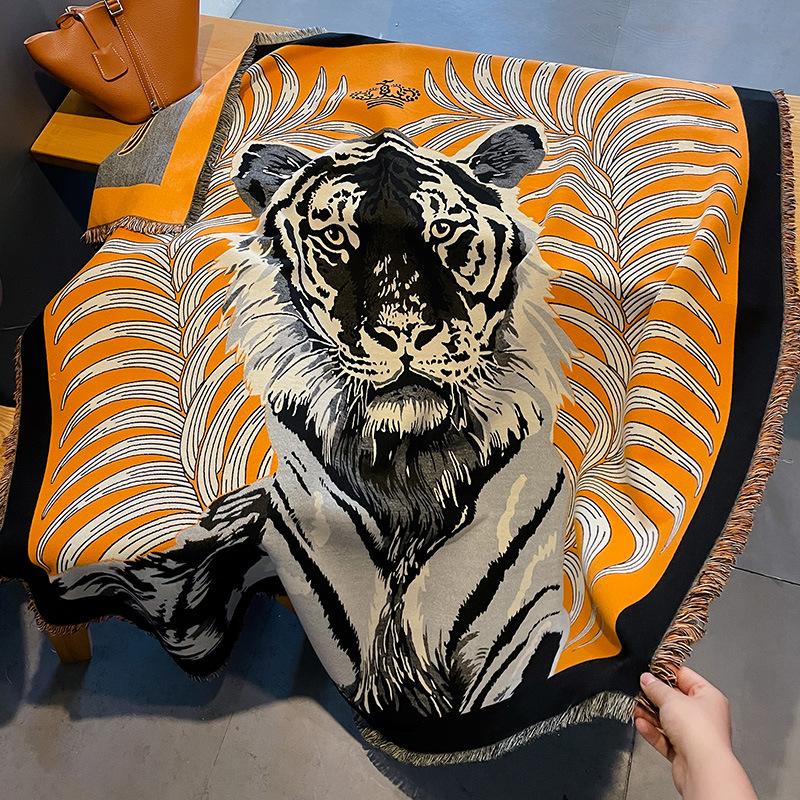 2024 New Large Shawl European and American New Fashionable and Generous Scarves for Autumn and Winter