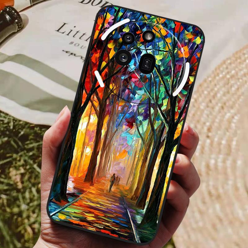 For Nothing Phone 3A Pro Case Phone3A Pro Cool Painted Silicone TPU Soft Cover for Nothing Phone 3A Pro A059P Cases Black Shells
