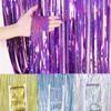 Holiday Decorations Decor Curtain Thickened Tinsel Curtain Tassel Party Decor Background Wall Decor