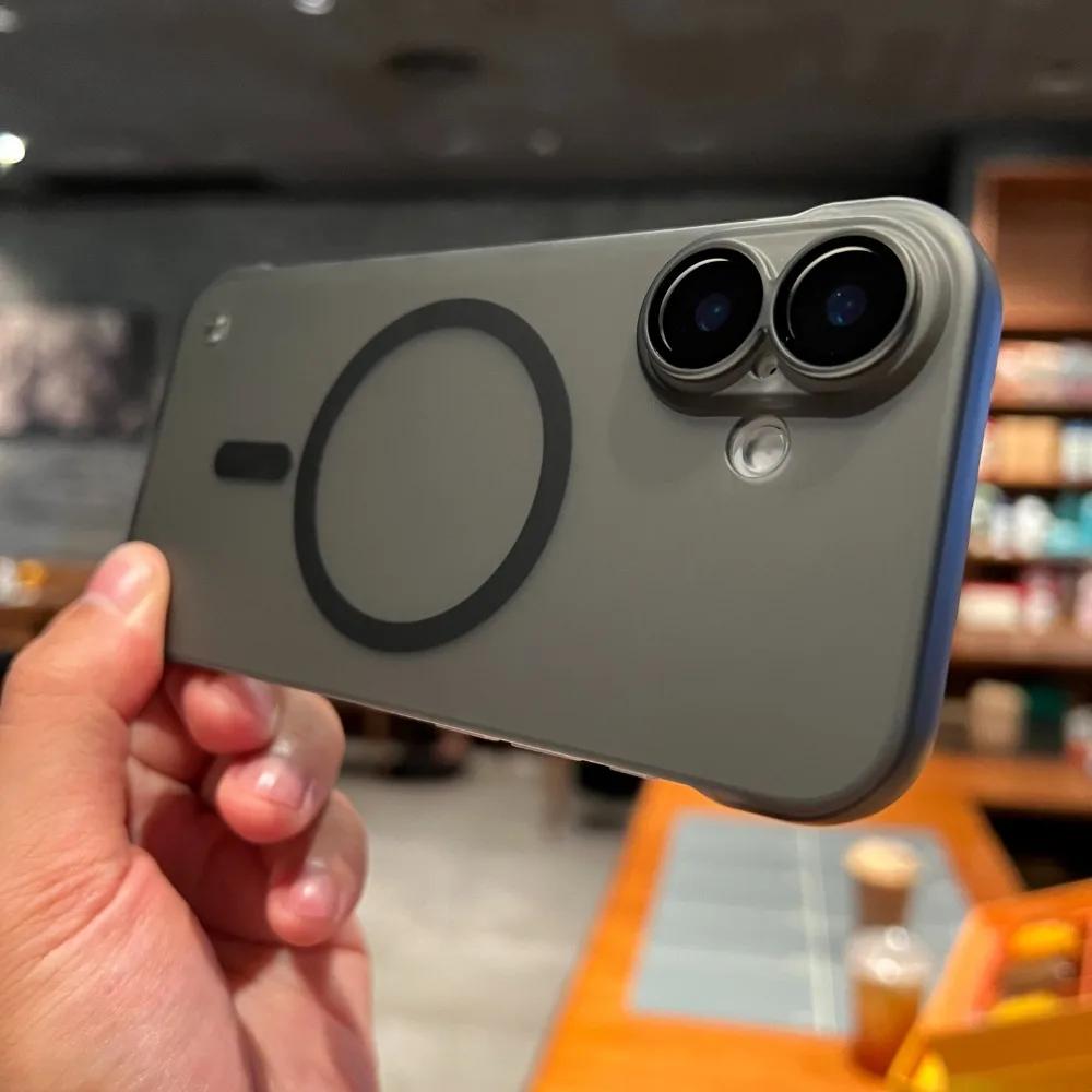 for Magsafe Borderless Ultra Slim Case for iPhone 16 15 14 13 Pro Max Plus 12 11 Magnetic Matte Frameless Hard Shockproof Cover
