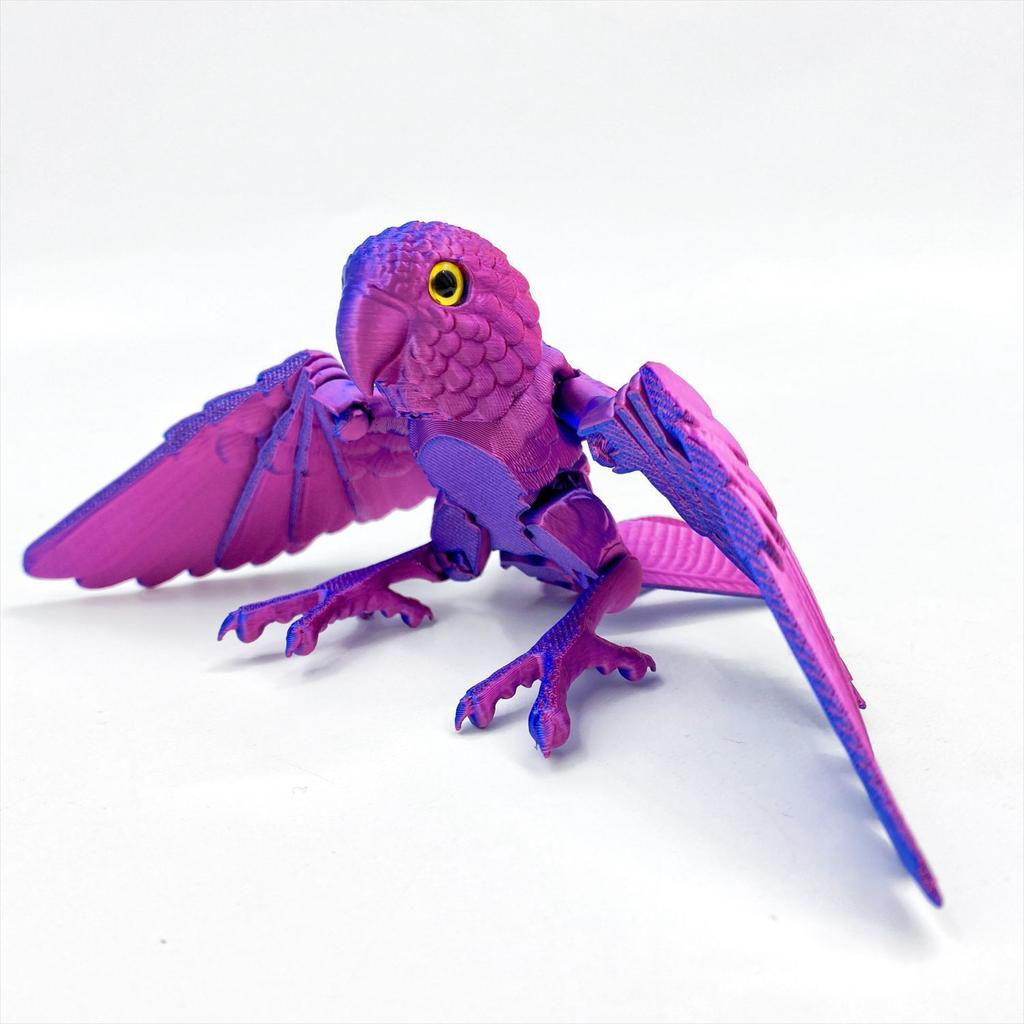 3D Печать Милый Питомец Цветные Попугаи Игрушка Сочлененная Подвижная Модель Животного Птицы Декор Дома Украшения Коллекция Детей Подарок