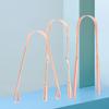 1 Pc Copper Tongue Scraper U Shaped  Cleaner Travel Handy Case Remove Breath Cleaning Coated Oral Hygiene Scrapper Tools
