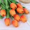 5PCS 34cm Decorative Fake Flowers PU Wedding Bridal Tulip Bouquet Artificial Tulip  Wedding Backdrop