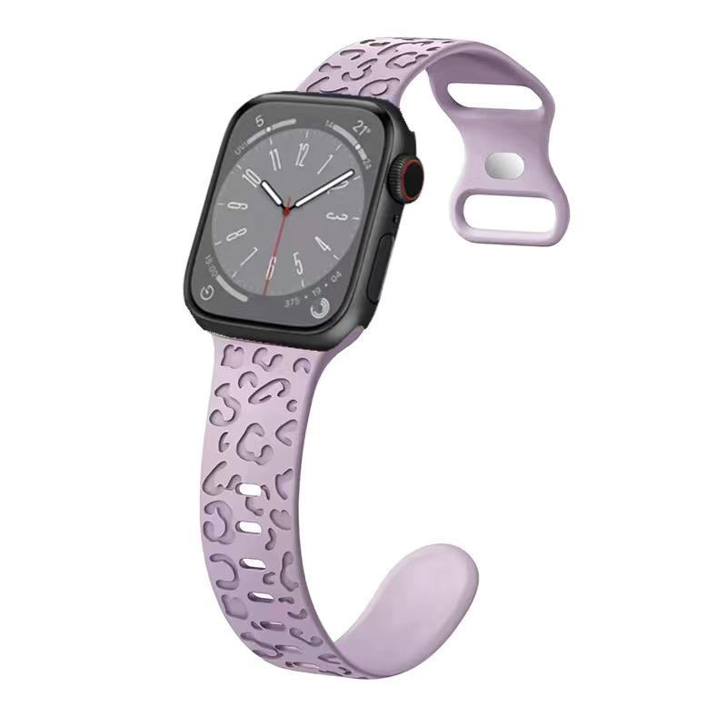 Leopard Silicone Strap for Apple Watch S9 Strap 49mm 44mm 40mm 45/41mm 42mm 38mm 44mm iWatch Series Sports Strap