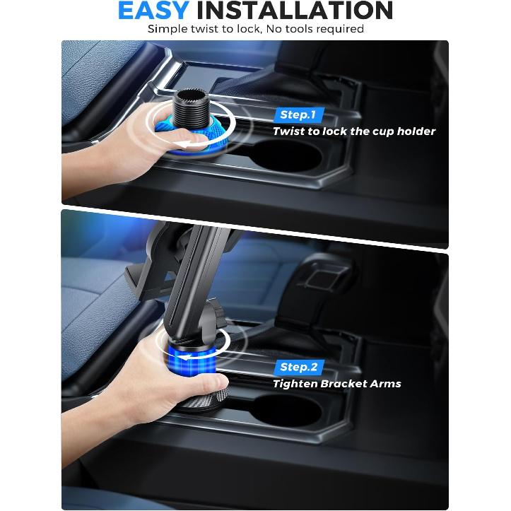 eSamcore Cup Holder Tablet Mount for Truck, Car Tablet Holder, iPad Stand