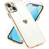 Protective Case - PROSHOP - for iPhone 13 - Soft TPU - 2 Shockproof Tempered Glass - White