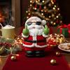 Santa Claus Snowman Handicraft Ornament Middle Finger Santa Claus Sculpture Resin Desktop Snowman Figurine Christmas Decor Gifts
