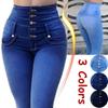 New Women Fashion Sexy Ripped High Waisted Jeans Tight Denim Pants S-3XL