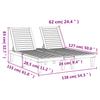 Double Sun Lounger Black 155 x 138 x 83 cm Polypropylene