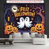 Party Backdrop Halloween Flat Spooky Ghosts Pumpkins Moonlight Trees Photo Booth Decor Party Decor