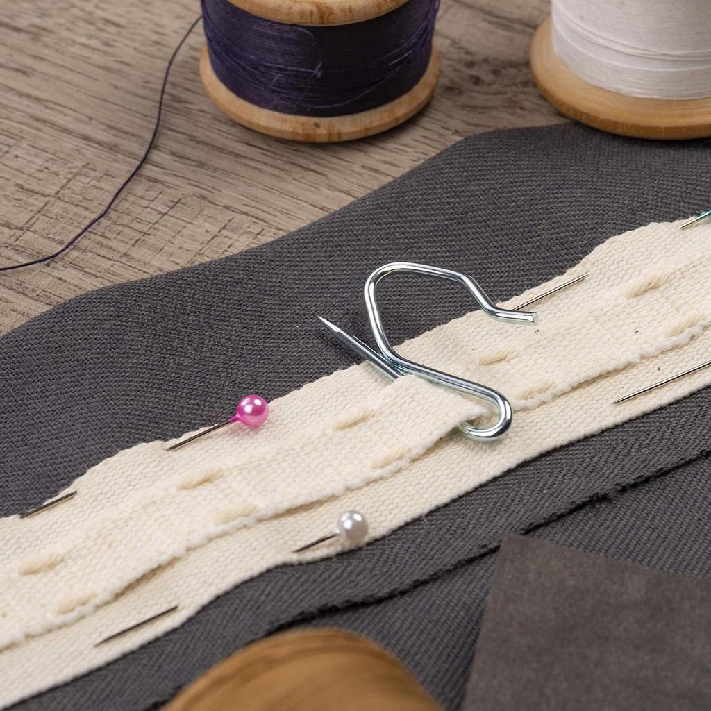 Металлические крючки для штор 200 штук, антикоррозийные, плавно скользящие, сверхпрочные зажимы для солнцезащитной ткани, душевой штанги, сценического фона