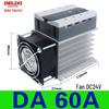 Трехфазный твердотельный контактор Delixi CDG3-DA40A DC to AC - 260A/100A