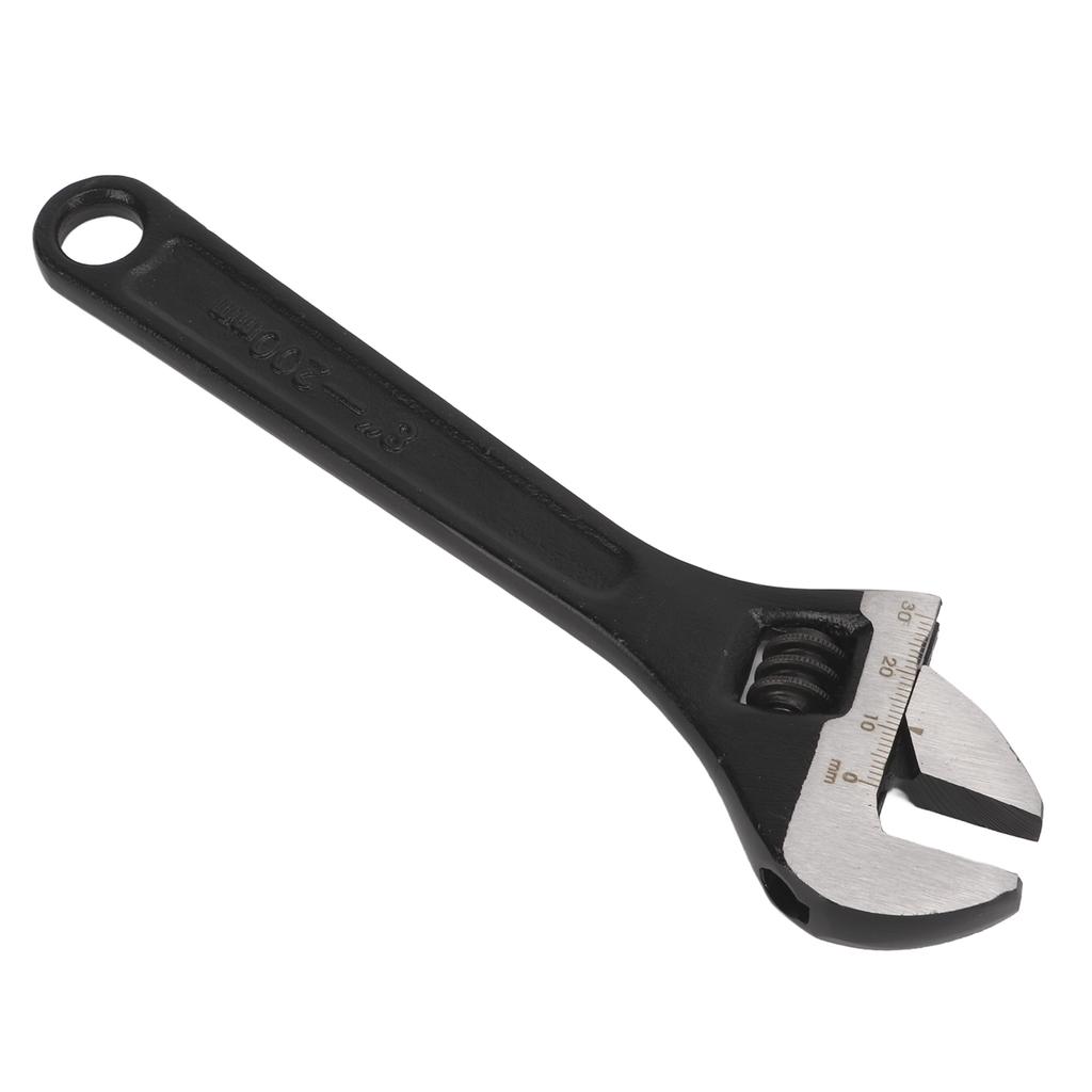 Jaw Adjustable Wrench 45 Steel Larger Knurl Hanging Hole for Professional Home Industrial8in205mm