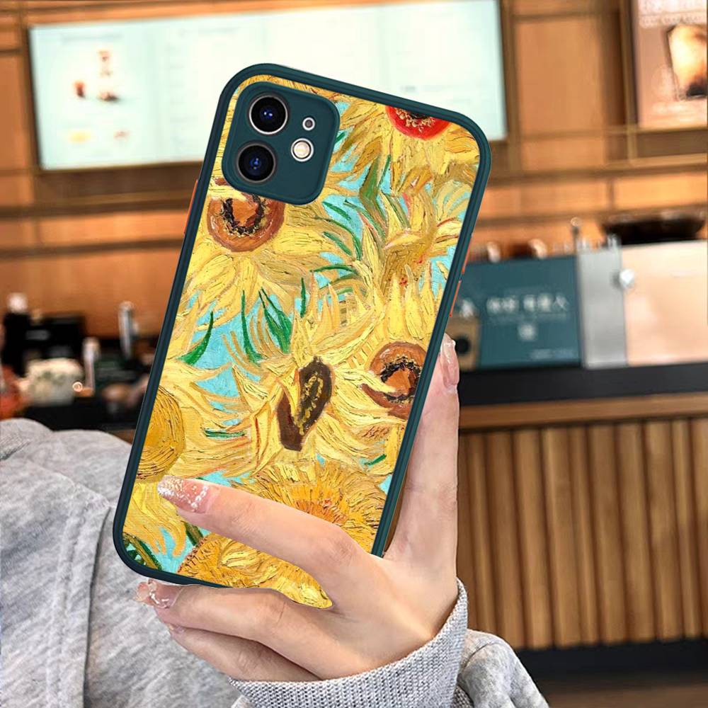 Художественный чехол для телефона Винсента Ван Гога Для iPhone 16e 16 15 14 13 12 11 Pro Max X XS Max Plus Матовый Прозрачный