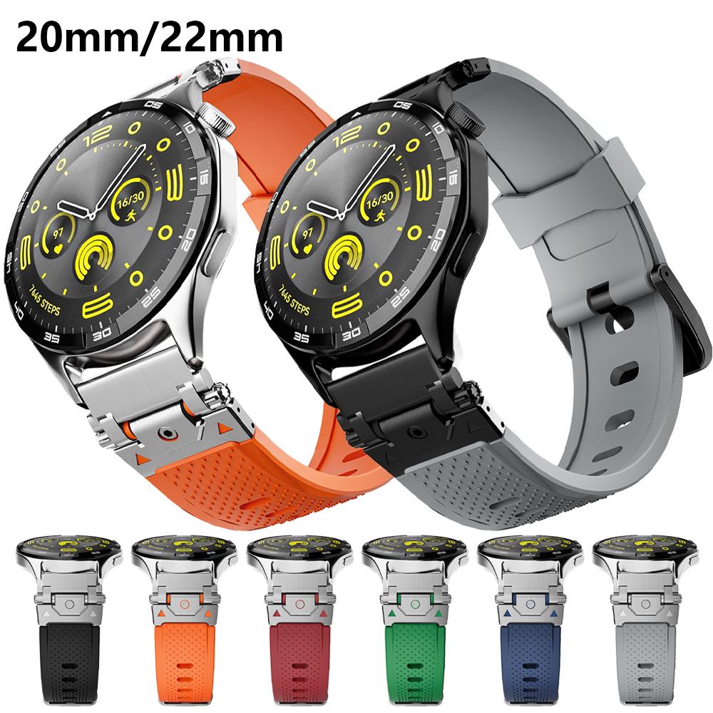 22 мм резиновый петлевой ремешок для huawei GT5 GT4 46 мм amazfit balance GTR 4 sports 20 мм мужской ремешок для samsung galaxy 7/6/5/4 44 мм 40 мм
